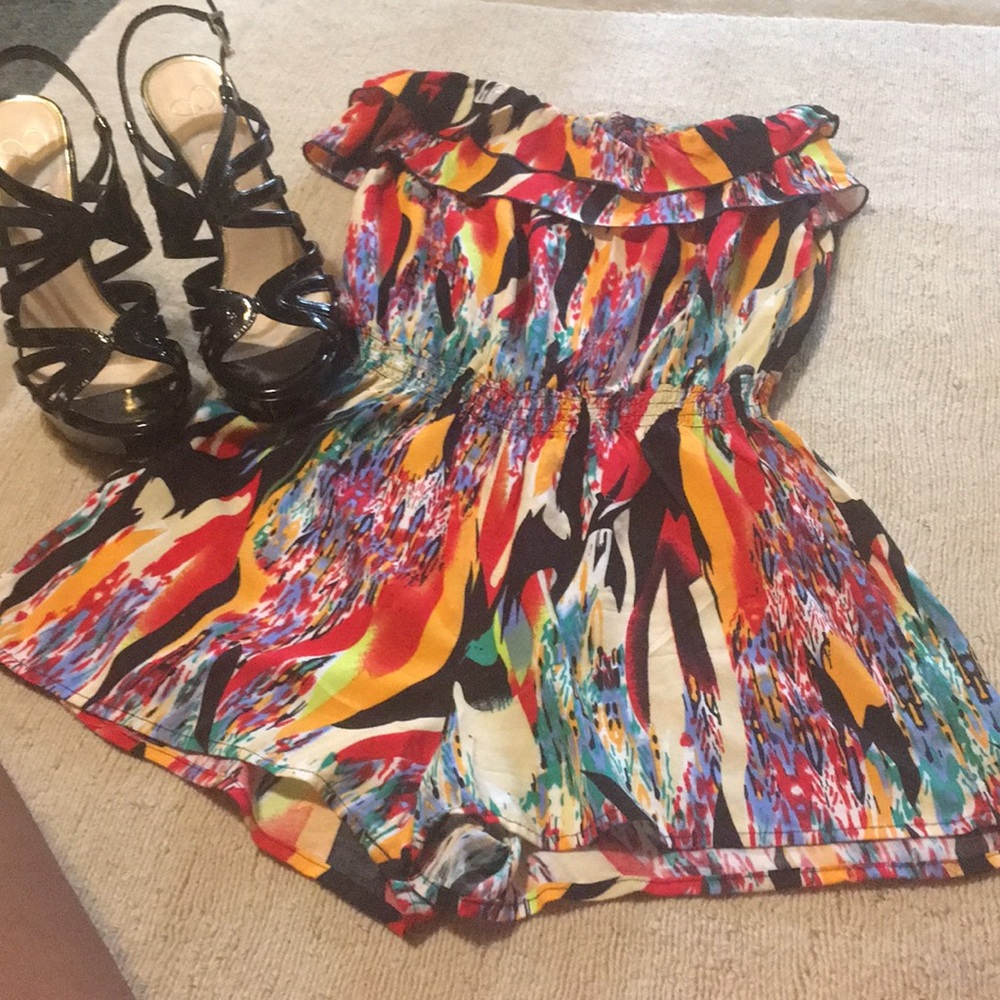 Multi colored romper